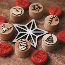 Load image into Gallery viewer, Christmas Wooden Stamp Set